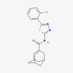 molecular formula C19H20ClN3OS B2564470 N-[5-(2-chlorophenyl)-1,3,4-thiadiazol-2-yl]adamantane-1-carboxamide CAS No. 330190-64-2