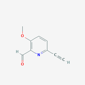 molecular formula C9H7NO2 B2564473 6-Ethynyl-3-methoxypyridine-2-carbaldehyde CAS No. 1824166-26-8