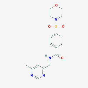 molecular formula C17H20N4O4S B2564484 N-[(6-methylpyrimidin-4-yl)methyl]-4-(morpholine-4-sulfonyl)benzamide CAS No. 2176152-35-3