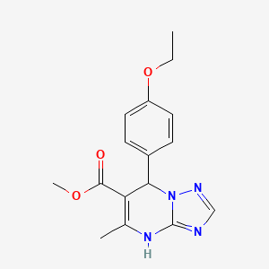 molecular formula C16H18N4O3 B2564524 Methyl 7-(4-ethoxyphenyl)-5-methyl-4,7-dihydro[1,2,4]triazolo[1,5-a]pyrimidine-6-carboxylate CAS No. 697230-16-3