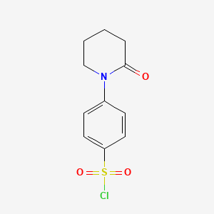 molecular formula C11H12ClNO3S B2564556 4-(2-Oxo-1-piperidinyl)benzenesulfonyl chloride CAS No. 927999-47-1
