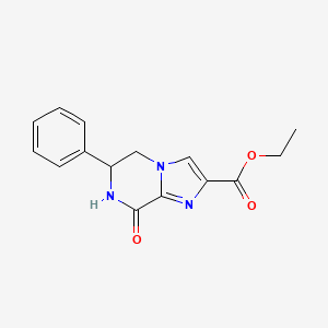 molecular formula C15H15N3O3 B2564586 Ethyl 8-oxo-6-phenyl-5,6,7,8-tetrahydroimidazo[1,2-a]pyrazine-2-carboxylate CAS No. 2185840-25-7