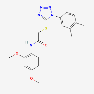 molecular formula C19H21N5O3S B2564627 N-(2,4-dimethoxyphenyl)-2-{[1-(3,4-dimethylphenyl)-1H-1,2,3,4-tetrazol-5-yl]sulfanyl}acetamide CAS No. 905781-84-2