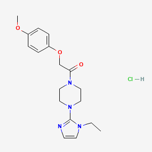 1-(4-(1-ethyl-1H-imidazol-2-yl)piperazin-1-yl)-2-(4-methoxyphenoxy)ethanone hydrochloride