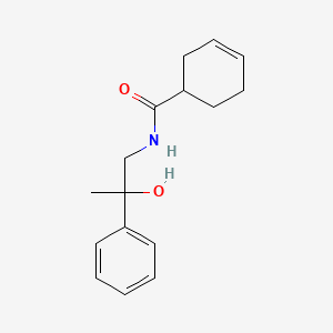 molecular formula C16H21NO2 B2564648 N-(2-hydroxy-2-phenylpropyl)cyclohex-3-ene-1-carboxamide CAS No. 1396862-52-4