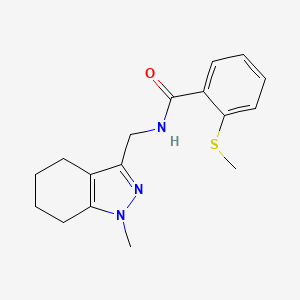 molecular formula C17H21N3OS B2564649 N-[(1-methyl-4,5,6,7-tetrahydro-1H-indazol-3-yl)methyl]-2-(methylsulfanyl)benzamide CAS No. 1448030-86-1