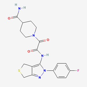 1-[2-[[2-(4-Fluorophenyl)-4,6-dihydrothieno[3,4-c]pyrazol-3-yl]amino]-2-oxoacetyl]piperidine-4-carboxamide
