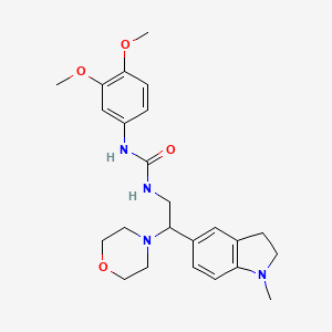 1-(3,4-Dimethoxyphenyl)-3-(2-(1-methylindolin-5-yl)-2-morpholinoethyl)urea