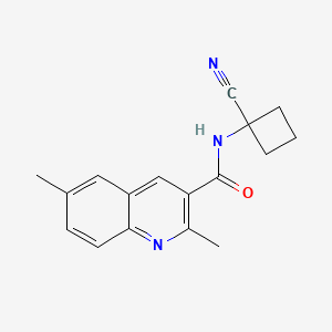 molecular formula C17H17N3O B2564666 N-(1-cyanocyclobutyl)-2,6-dimethylquinoline-3-carboxamide CAS No. 1427967-65-4
