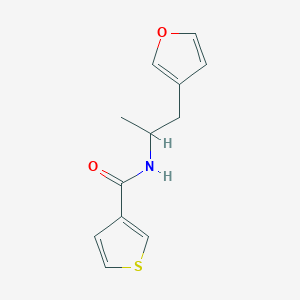 molecular formula C12H13NO2S B2564687 N-[1-(furan-3-yl)propan-2-yl]thiophene-3-carboxamide CAS No. 1798542-84-3