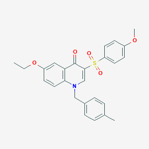 6-Ethoxy-3-(4-methoxyphenyl)sulfonyl-1-[(4-methylphenyl)methyl]quinolin-4-one