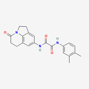 N1-(3,4-dimethylphenyl)-N2-(4-oxo-2,4,5,6-tetrahydro-1H-pyrrolo[3,2,1-ij]quinolin-8-yl)oxalamide