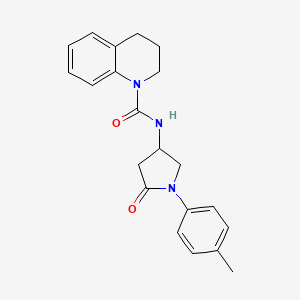 N-(5-oxo-1-(p-tolyl)pyrrolidin-3-yl)-3,4-dihydroquinoline-1(2H)-carboxamide