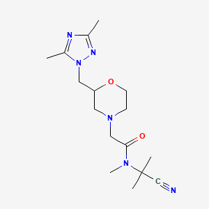 N-(1-cyano-1-methylethyl)-2-{2-[(3,5-dimethyl-1H-1,2,4-triazol-1-yl)methyl]morpholin-4-yl}-N-methylacetamide