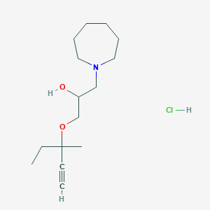 1-(Azepan-1-yl)-3-((3-methylpent-1-yn-3-yl)oxy)propan-2-ol hydrochloride