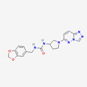 1-(1-([1,2,4]Triazolo[4,3-b]pyridazin-6-yl)pyrrolidin-3-yl)-3-(benzo[d][1,3]dioxol-5-ylmethyl)urea