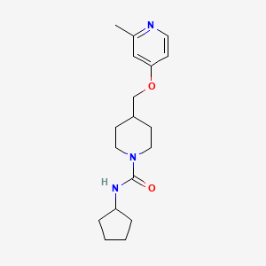 B2564720 N-Cyclopentyl-4-[(2-methylpyridin-4-yl)oxymethyl]piperidine-1-carboxamide CAS No. 2379988-45-9