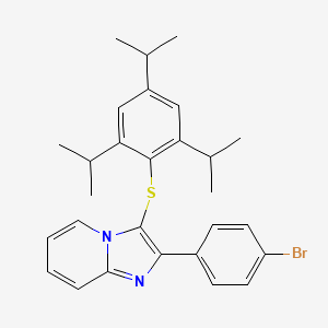 2-(4-Bromophenyl)-3-((2,4,6-triisopropylphenyl)thio)imidazo[1,2-a]pyridine