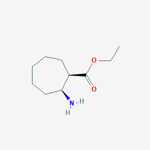molecular formula C10H19NO2 B2564729 Ethyl (1R,2S)-2-aminocycloheptane-1-carboxylate CAS No. 2248391-85-5