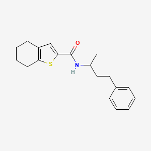 molecular formula C19H23NOS B2564735 N-(4-phenylbutan-2-yl)-4,5,6,7-tetrahydro-1-benzothiophene-2-carboxamide CAS No. 872010-35-0