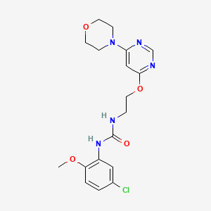 1-(5-Chloro-2-methoxyphenyl)-3-(2-((6-morpholinopyrimidin-4-yl)oxy)ethyl)urea