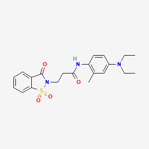 N-(4-(diethylamino)-2-methylphenyl)-3-(1,1-dioxido-3-oxobenzo[d]isothiazol-2(3H)-yl)propanamide