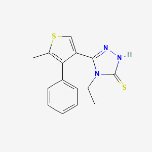4-ethyl-5-(5-methyl-4-phenylthien-3-yl)-4H-1,2,4-triazole-3-thiol