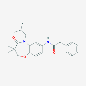N-(5-isobutyl-3,3-dimethyl-4-oxo-2,3,4,5-tetrahydrobenzo[b][1,4]oxazepin-7-yl)-2-(m-tolyl)acetamide