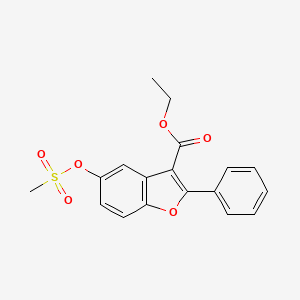 Ethyl 5-(methanesulfonyloxy)-2-phenyl-1-benzofuran-3-carboxylate