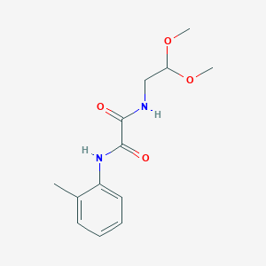 molecular formula C13H18N2O4 B2564772 N-(2,2-dimethoxyethyl)-N'-(2-methylphenyl)oxamide CAS No. 898375-70-7