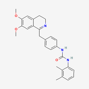 1-[4-[(6,7-Dimethoxy-3,4-dihydroisoquinolin-1-yl)methyl]phenyl]-3-(2,3-dimethylphenyl)urea