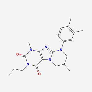 9-(3,4-dimethylphenyl)-1,7-dimethyl-3-propyl-7,8-dihydro-6H-purino[7,8-a]pyrimidine-2,4-dione