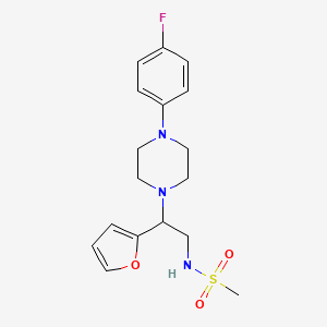N-[2-[4-(4-fluorophenyl)piperazin-1-yl]-2-(2-furyl)ethyl]methanesulfonamide