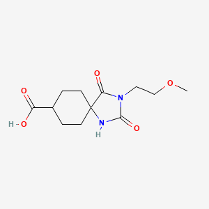 3-(2-Methoxyethyl)-2,4-dioxo-1,3-diazaspiro[4.5]decane-8-carboxylic acid