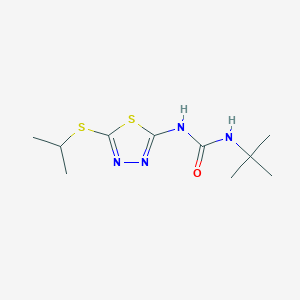 molecular formula C10H18N4OS2 B2564805 1-(Tert-butyl)-3-(5-(isopropylthio)-1,3,4-thiadiazol-2-yl)urea CAS No. 886938-69-8