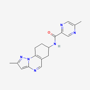 5-methyl-N-{2-methyl-6H,7H,8H,9H-pyrazolo[1,5-a]quinazolin-7-yl}pyrazine-2-carboxamide
