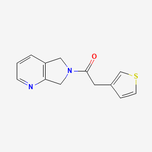 1-(5H-pyrrolo[3,4-b]pyridin-6(7H)-yl)-2-(thiophen-3-yl)ethanone