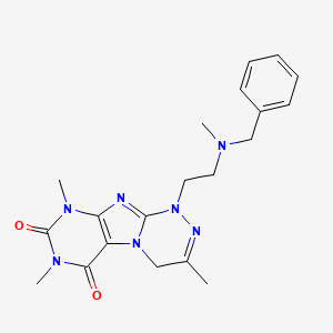 molecular formula C20H25N7O2 B2564816 1-(2-(benzyl(methyl)amino)ethyl)-3,7,9-trimethyl-7,9-dihydro-[1,2,4]triazino[3,4-f]purine-6,8(1H,4H)-dione CAS No. 923143-30-0