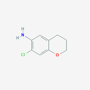 molecular formula C9H10ClNO B2564824 7-氯-3,4-二氢-2H-1-苯并吡喃-6-胺 CAS No. 1861094-65-6