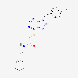 2-((3-(4-fluorobenzyl)-3H-[1,2,3]triazolo[4,5-d]pyrimidin-7-yl)thio)-N-phenethylacetamide