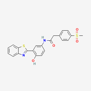 N-(3-(benzo[d]thiazol-2-yl)-4-hydroxyphenyl)-2-(4-(methylsulfonyl)phenyl)acetamide