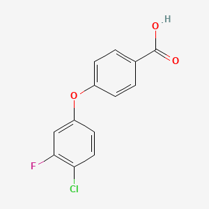 molecular formula C13H8ClFO3 B2564830 4-(4-chloro-3-fluorophenoxy)benzoic acid CAS No. 551921-67-6