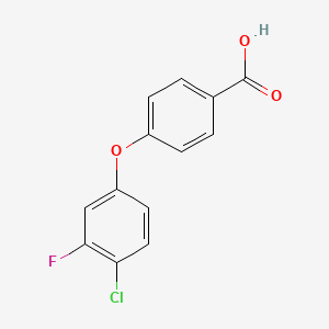 molecular formula C13H8ClFO3 B2564830 4-(4-Chloro-3-fluorophenoxy)benzenecarboxylic acid CAS No. 551921-67-6