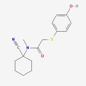 molecular formula C16H20N2O2S B2564831 N-(1-cyanocyclohexyl)-2-[(4-hydroxyphenyl)sulfanyl]-N-methylacetamide CAS No. 1184141-28-3