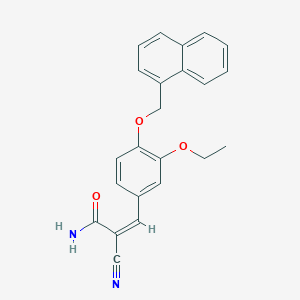 (Z)-2-cyano-3-[3-ethoxy-4-(naphthalen-1-ylmethoxy)phenyl]prop-2-enamide