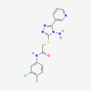 2-{[4-amino-5-(pyridin-3-yl)-4H-1,2,4-triazol-3-yl]sulfanyl}-N-(3-chloro-4-methylphenyl)acetamide