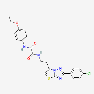 N1-(2-(2-(4-chlorophenyl)thiazolo[3,2-b][1,2,4]triazol-6-yl)ethyl)-N2-(4-ethoxyphenyl)oxalamide