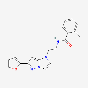 N-(2-(6-(furan-2-yl)-1H-imidazo[1,2-b]pyrazol-1-yl)ethyl)-2-methylbenzamide