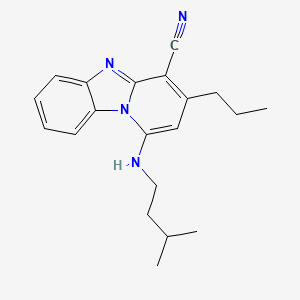 1-[(3-Methylbutyl)amino]-3-propylpyrido[1,2-a]benzimidazole-4-carbonitrile