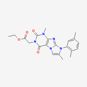 Ethyl 2-[6-(2,5-dimethylphenyl)-4,7-dimethyl-1,3-dioxopurino[7,8-a]imidazol-2-yl]acetate